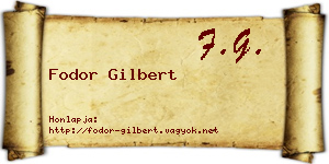Fodor Gilbert névjegykártya