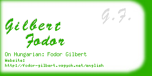 gilbert fodor business card